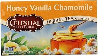 Celestial Seasonings Herbal Tea Caffeine Free Honey Vanilla Chamomile - 20 Tea Bags - Case of 6