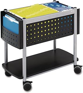 Safco Scoot Open Top, Rolling Mobile File Cart, Fits Letter and Legal-Size Hanging Folders