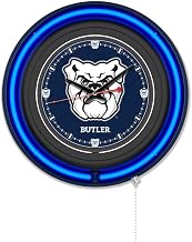 Holland Bar Stool Clk15BKButler NCAA 15 in. Dia. Butler University Double Neon Wall Clock Black
