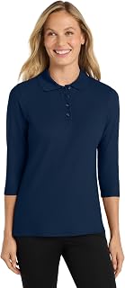 Port Authority Women's Silk Touch 3/4-Sleeve Polo