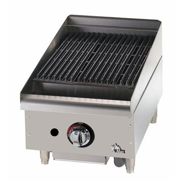Star 6015CBF Star-Max 15" Lava Rock Gas Charbroiler by Star Micronics – Stainless Steel, Steel, Model STR-6015CB