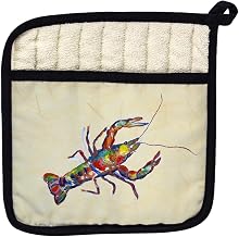 Betsy Drake PT986B Crayfish on Beige Pot Holder