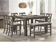 Aria Collection Grey Wood Counter Height Dining Set