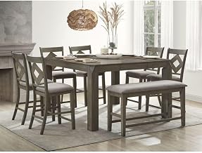 Aria Collection Grey Wood Counter Height Dining Set