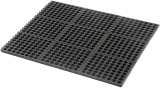 Apache Mills Cushion Modular Matting, Drainage, Black, 36 x 36"
