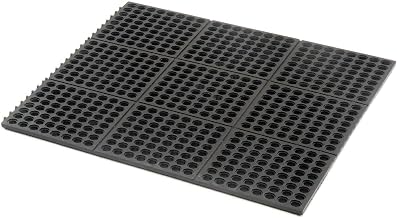 Apache Mills Cushion Modular Matting, Drainage, Black, 36 x 36"