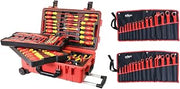 Wiha Insulated Master Electrician's Tool Set In Rolling Water Tight Traveling Tool Box 112 Piece