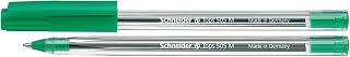 Schneider Tops 505 Ballpoint Pen with Clip Cap and Stainless-Steel M Tip Green Pack of 50