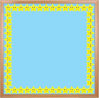 Hygloss Products Happy Yellow Stars Die-Cut Bulletin Board Border – Classroom Decoration – 3 x 36 Inch, 12 Pack (33653)