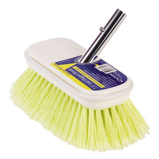 7-1/2" Soft Flagged Green Brush by Swobbit – 12"L x 8"W x 7"H, Nylon, Yellow, Model SW77345