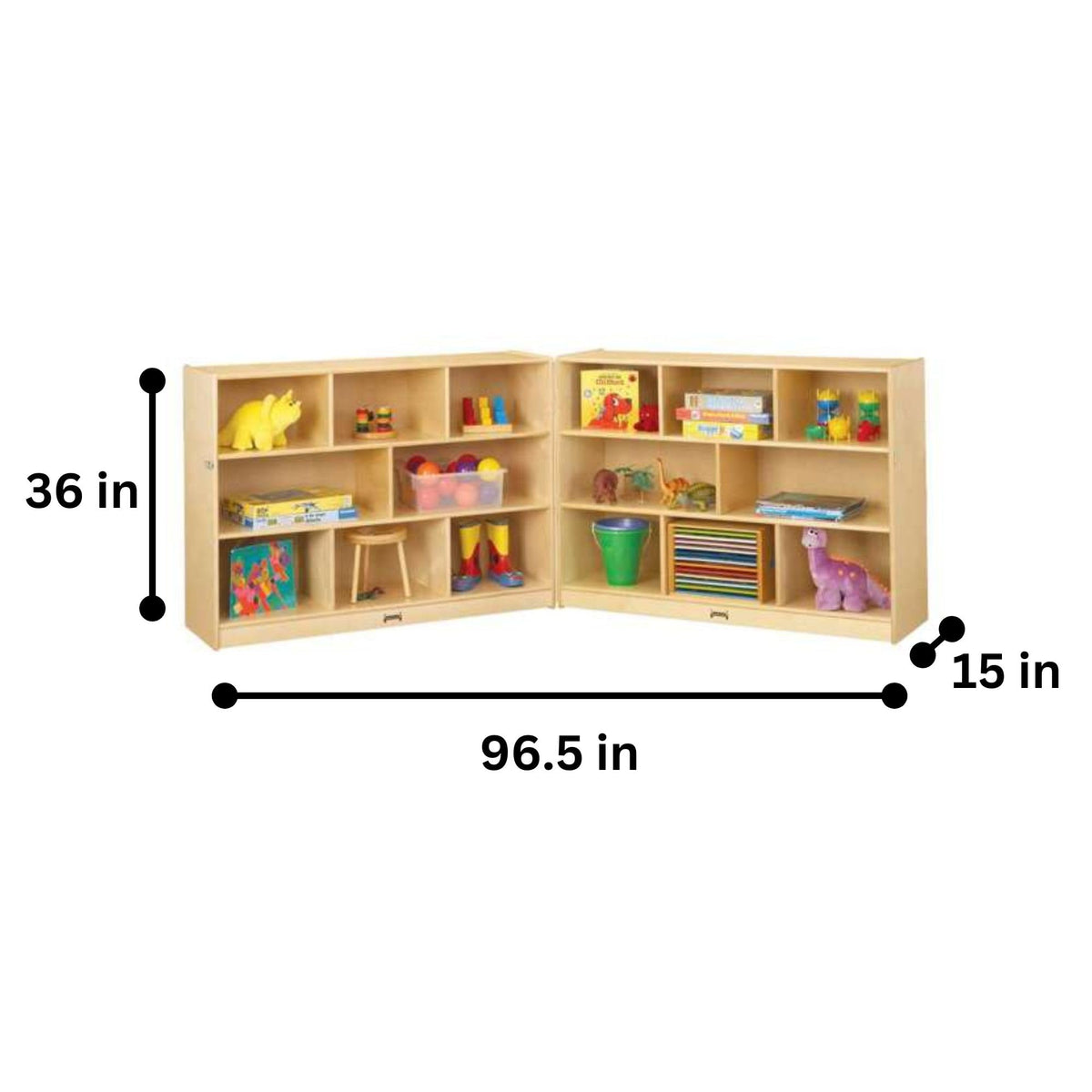 Super-Sized Mobile Fold-N-Lock by Jonti-Craft – Birch Plywood, Model 0369JC