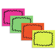 Ready Flow Blank Multi-Colored Fluorescent Laser Cards - 8 1/2"L x 5 1/2"H by READY FLOW PRINTING – Paper, Assorted, Pack of 100, Model 95645-RNB