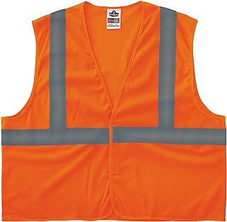 Ergodyne Unisex Glowear 8205hl-eco Recycled Hi-vis Vest - Type R, Class 2, Hook + Loop, No Pockets