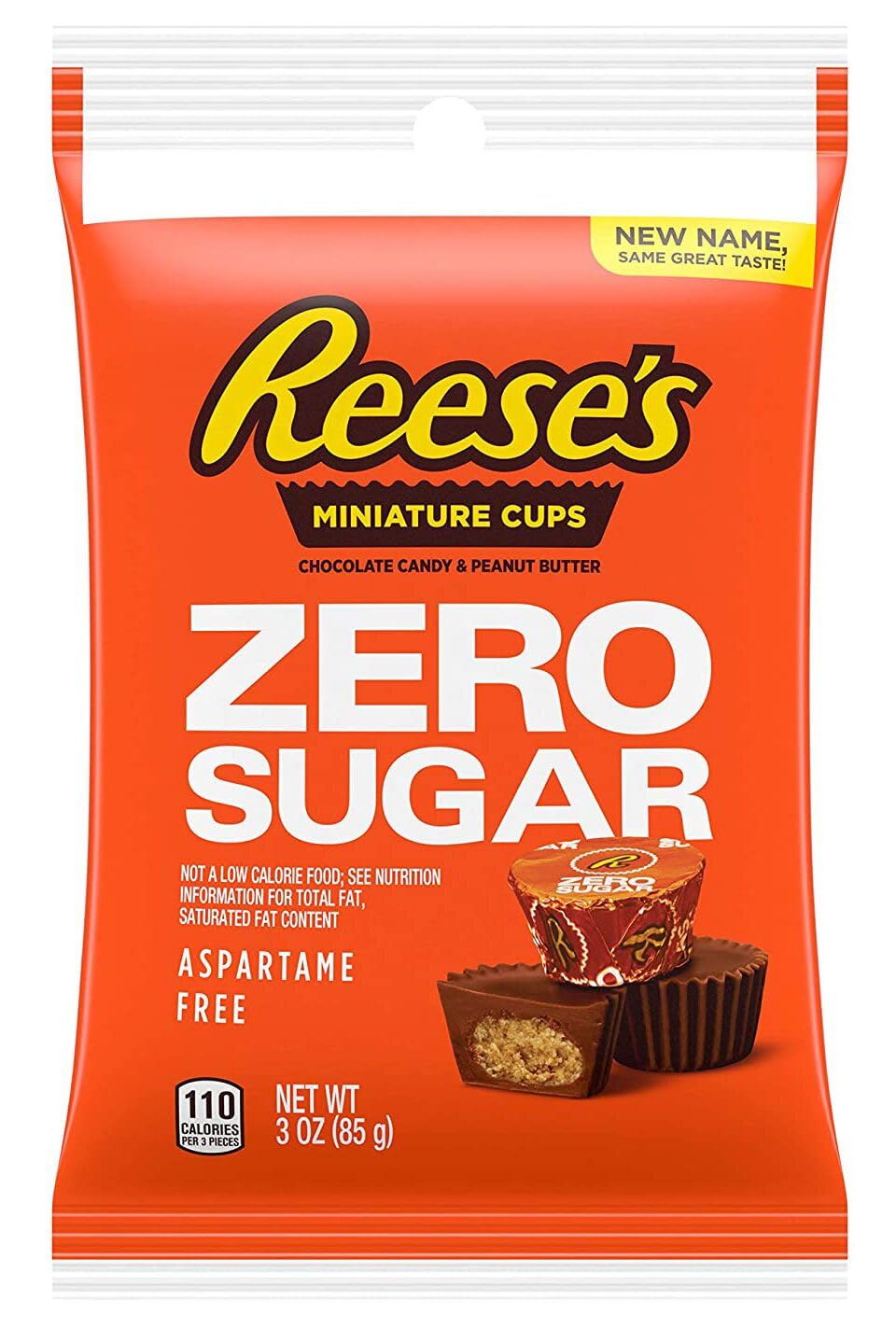 Sugar Free Reese's Peanut Butter Cups Miniatures Original by HERSHEY'S – One Pack (3 oz)