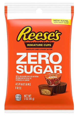 Sugar Free Reese's Peanut Butter Cups Miniatures Original by HERSHEY'S – One Pack (3 oz)