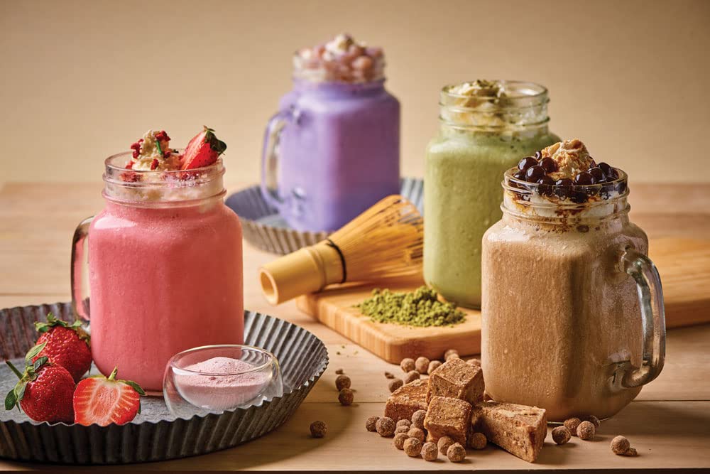 Bubble Tea All-in-One Powder Mix (Taro) by Bossen – 35.2 Ounce (Pack of 1), Model sample_sku_86624