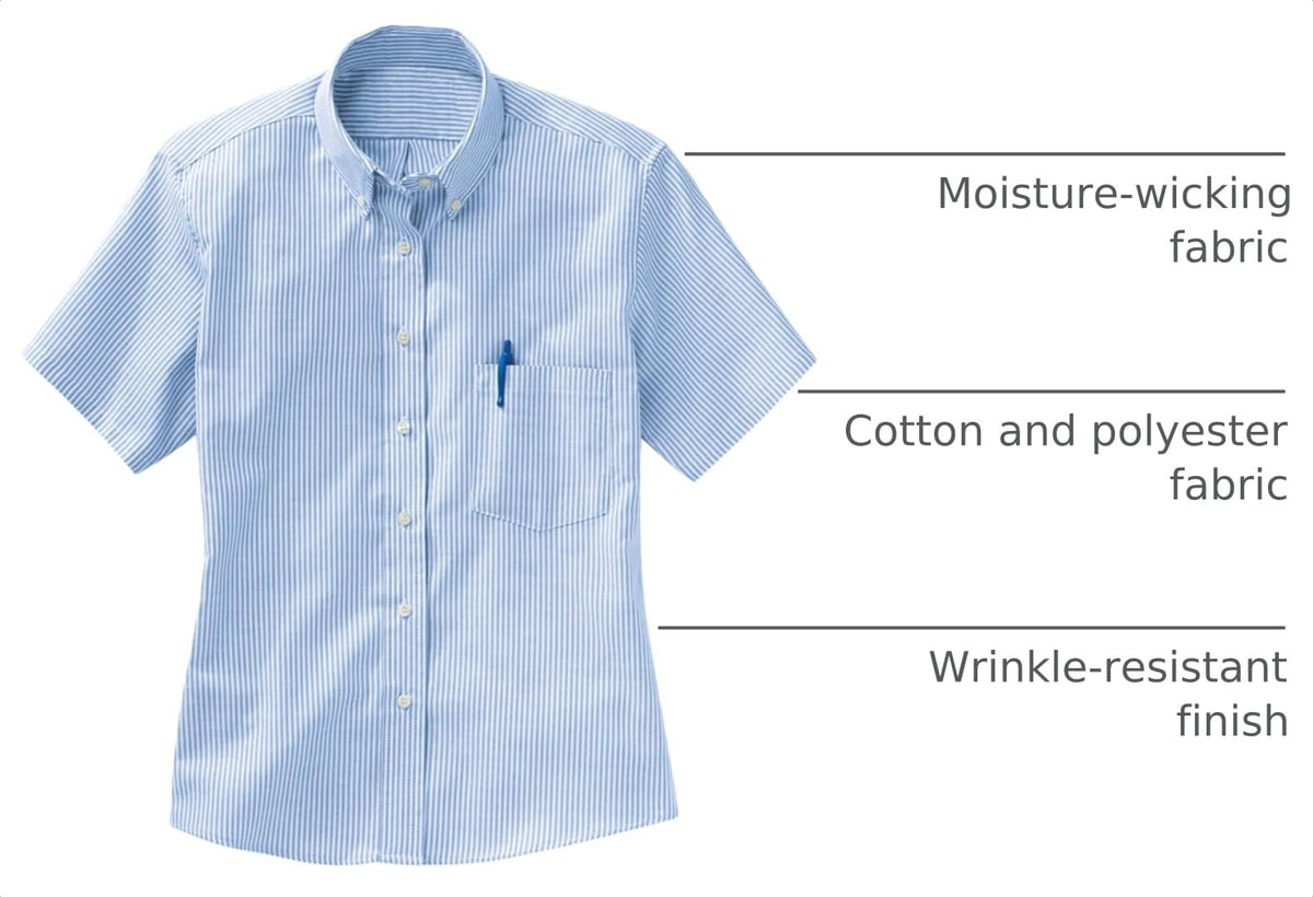 Red Kap 18 / Blue/ White Stripe / Executive Oxford Shirt Button-Down Shirts