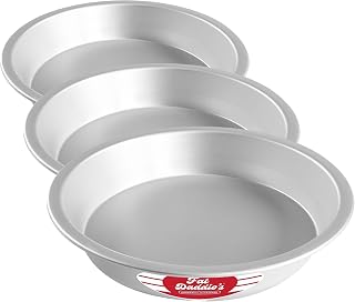 Fat Daddio's PIE-9 Anodized Aluminum Pie Pan, 9 x 1.5 Inch (Pack of 3)