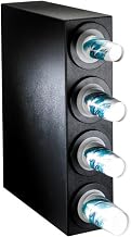 BFL-S-4BT Countertop Cup Dispensing Cabinet, (4) BFL-2F, 8 oz. to 44 oz. Cups, Black Polystyrene, 32-1/4" H x 8" W x 23" D