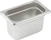 Winco 4" Silver 1/9 Size Deep Metal Steam Table Pan (Set of 72)