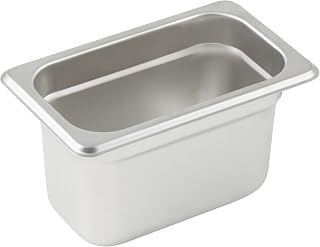 Winco Anti-Jamming Steam Pan, 1/9 by 4-Inch, 24-Gauge