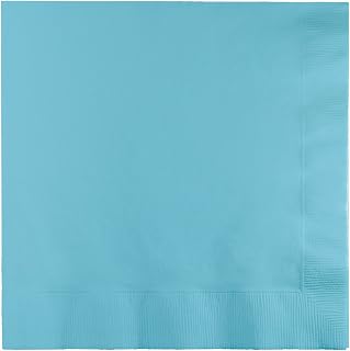 Creative Converting 20 Count Beverage Napkins, Pastel Blue