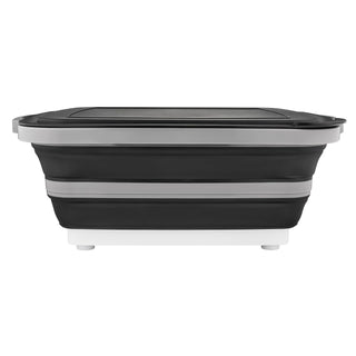 Collapsible BBQ Prep Tub with Lid and Drain Spout by Modern Innovations – 8 Count, Pack of 8, Model MI-1548-Case