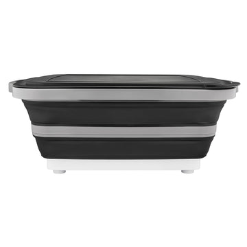 Collapsible BBQ Prep Tub with Lid and Drain Spout by Modern Innovations – 8 Count, Pack of 8, Model MI-1548-Case