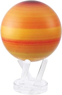 MOVA Self Rotating Globe, Saturn Classic (4.5") | solar powered globe, no batteries or cords, gift for astronomy lovers, premium kinetic display, space desk decor