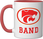 Carlisle High School Wildcats Band Ceramic Mug, Red/White, 11oz
