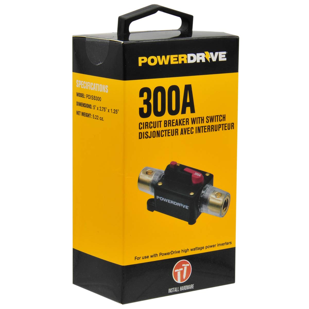 300 Amp Circuit Breaker with Switch by PowerDrive – Black, Model PDISB300