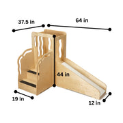 Mini Loft by Jonti-Craft – 44" High X 64" Wide X 37.5" Deep, Wood, Natural Wood, Model 9758JC