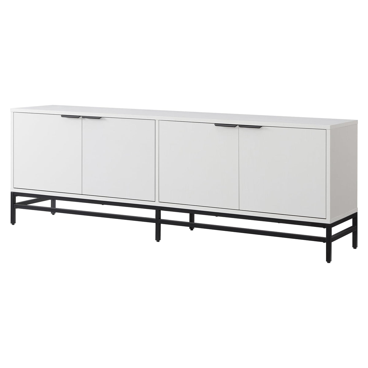 Henn&Hart Cloud White / 70" Rectangular TV Stand / Transitional Television Stands & Entertainment Centers