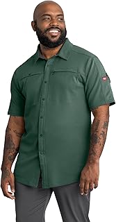 Red Kap Men's Snap Front Jersey Short Sleeve Work Shirt