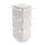 Azar Displays Pegboard + Hooks / White / 8 inches (W) x 8 inches (D) x 20 inches (H) Display Racks