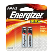 MAX Alkaline Batteries AAA 2 Each by Energizer – 2 Count (Pack of 1), Model E92BP-2