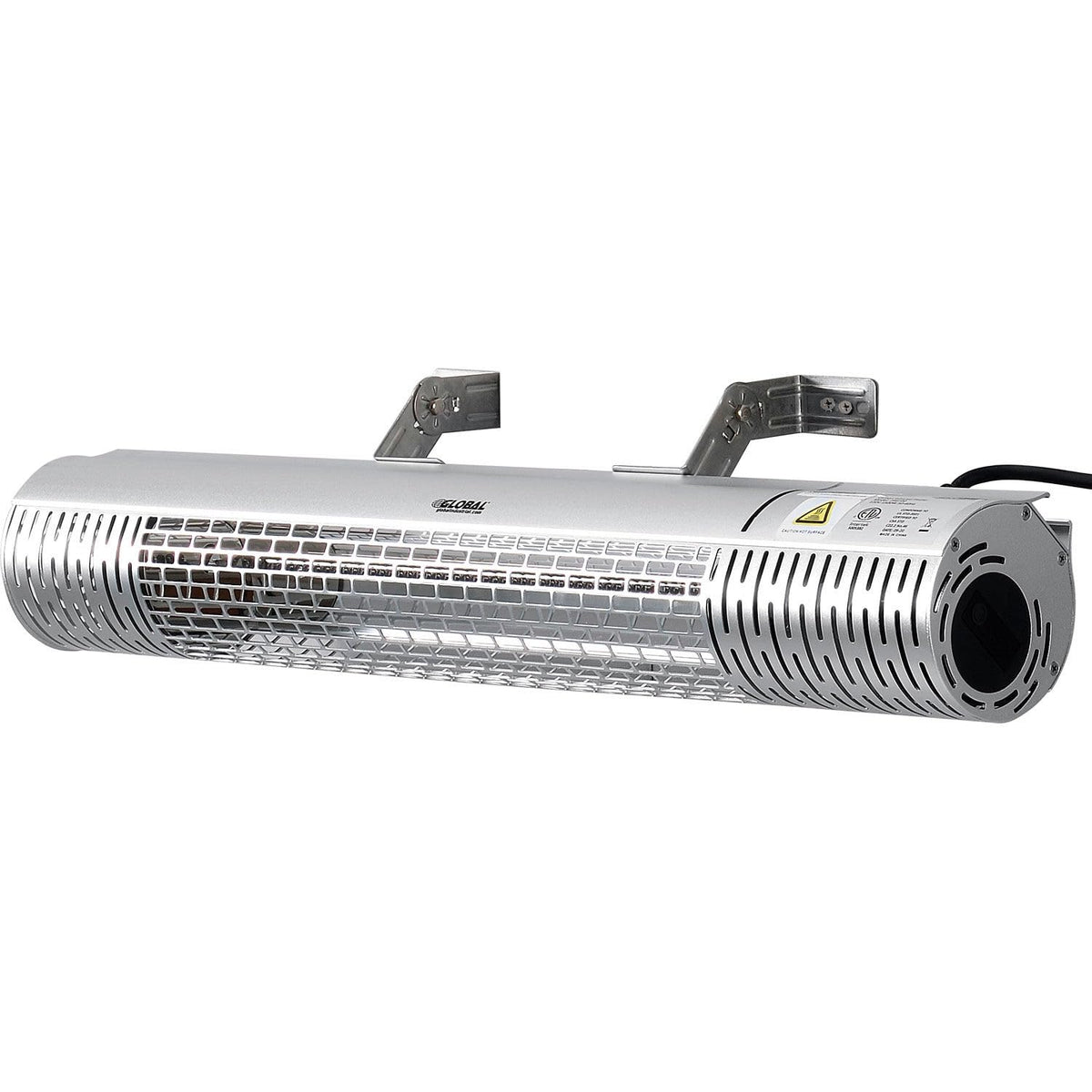 Infrared Patio Heater W/Remote Control by Global Industrial – Aluminum, Black, Model MOON