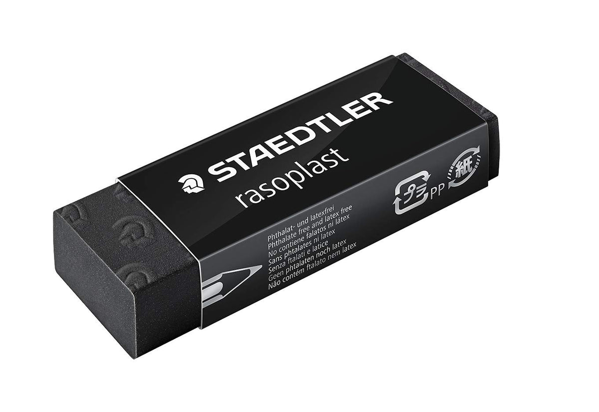 Rasoplast 5269-S1BK Eraser and Sharpener Set - Black by STAEDTLER – 65 x 13 x 23 mm, Paper, Black, Model 4007817524091