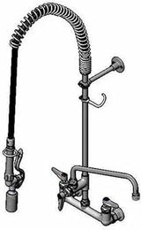 T&S Brass B-0133-12A-CRBJ Pre-Rinse Units, Includes 8" Wall Mount, Ceramas, ADF 12" Nozzle with 2.2 GPM VR Aerator, B-0107-J Sprayer