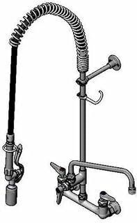 T&S Brass B-0133-12A-CRBJ Pre-Rinse Units, Includes 8" Wall Mount, Ceramas, ADF 12" Nozzle with 2.2 GPM VR Aerator, B-0107-J Sprayer