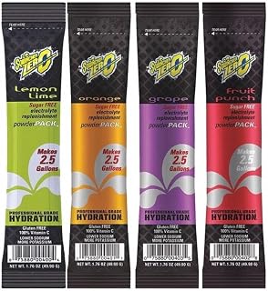 Sqwincher Zero Electrolyte Powder, Assorted Mix, 23.83 oz Packet, 32 Pack | Sugar free electrolyte mix supports hydration; low calorie formula; just add water; each packet makes 2.5 gallons