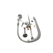 Pre-Rinse Spring Action Deck Mount Single Temperature Control Wall Bracket by T&S Brass – Polished Chrome, Model B-2285-B