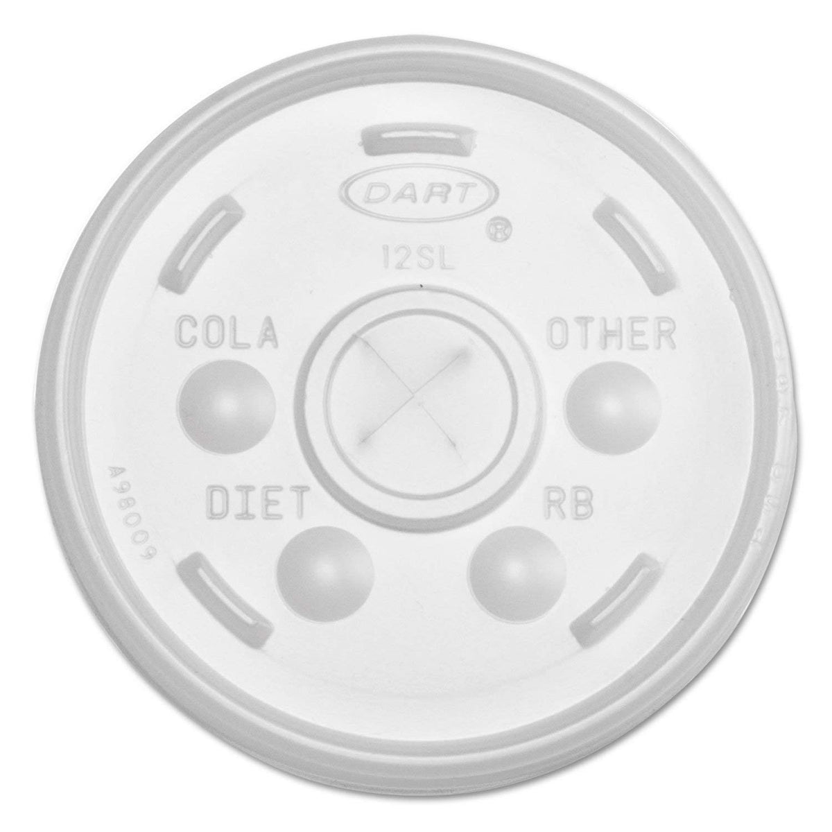 Translucent, Straw Slotted Lid - 1000 Per Case. by DART – One Size, 12.0 ounces, Plastic, White, Pack of 1000