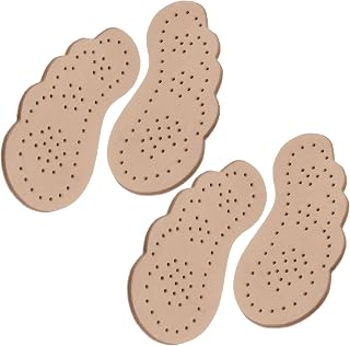 CLISPEED 2 Pairs Non-Slip High Heel Half Insoles Front Sole Pads Beige Sweat Absorbent Thin Lambskin Forefoot Cushions for Warm Weather Foot Comfort