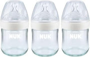 NUK Simply Natural Glass Baby Bottles, 4 oz, 3 Pack