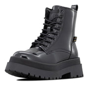 Women's Anya Patent Combat Boot by Lee – 9.5, Black Mono, Model W000055-9800