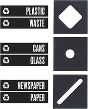 Safco 2989BL Public Square Recycling Containers Lid 15 1/4 x 15 1/4 x 2 Black