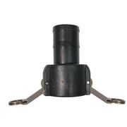 1-1/4" Polypropylene Camlock Type C by BE Power Equipment – a, To Null, Black, Model 90.722.114