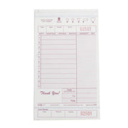National Checking Company Carbonless Guest Check Board - 3 Part Maroon, 11 Line, 4.20 x 7.25 inch - 2000 per case.