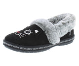 Bobs Too Cozy Meow PJ's Womens Shoes Size 7. by Skechers – 7.5, Faux Fur, Black, Model 114835BLK